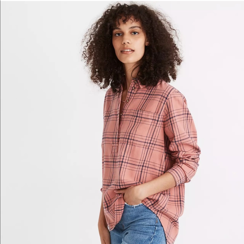 Madewell Flannel Popover Shirt
